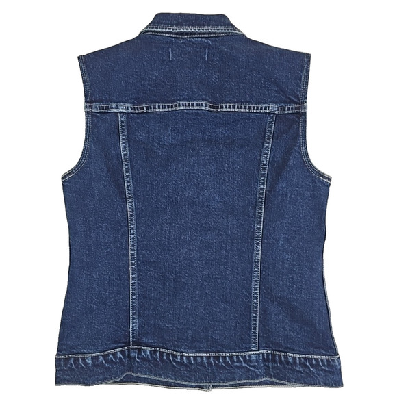 MADEWELL ~Woman Size S~ Blue Denim Vest Button-Up, Pockets NWT. - Picture 7 of 13